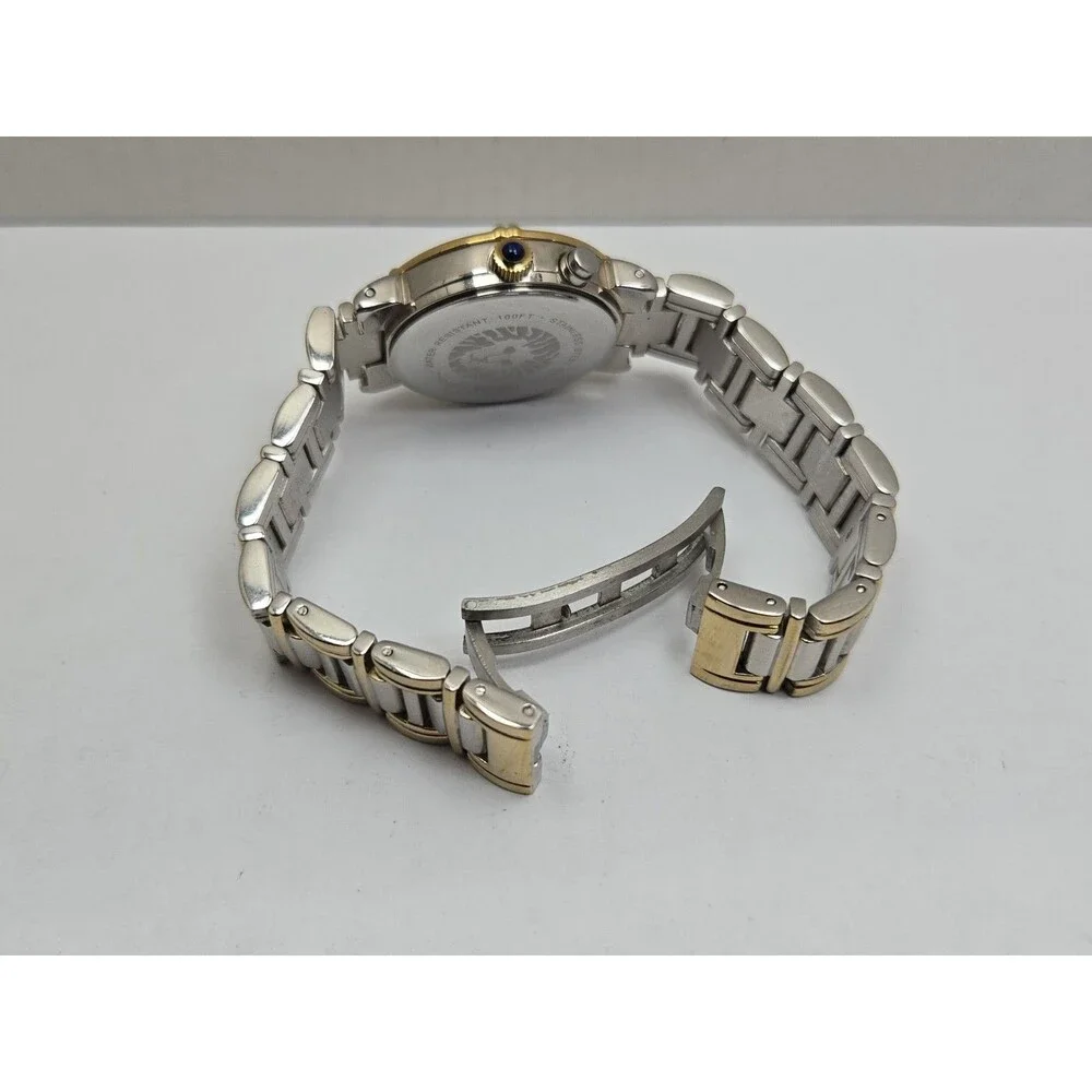 Womens Anne Klein Diamond 30mm Two Tone Mother Of Pearl Dress Watch New Battery
